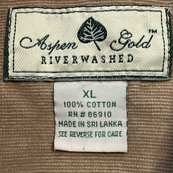 Vintage Mens Shirt Extra Large Corduroy Fall Shacket Neutral Outdoors Layering - Picture 4 of 6